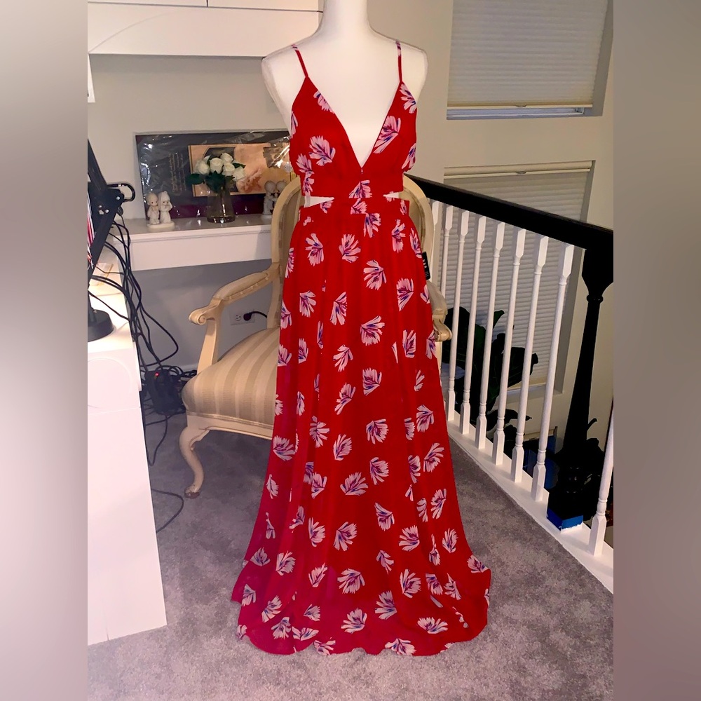 Express brand new maxi dress with side cutouts, size M.
